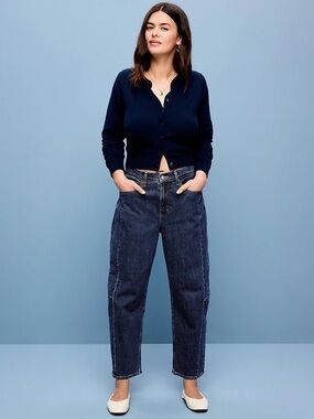 NWT Old Navy High Rise Barrel Jeans